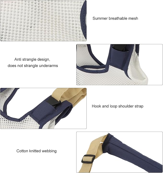 Baby Walking Harness, Adjustable Multi Functional Standing Up Belt, Detachable 3D Breathable Baby Walking Helper, Handheld Safety Harness Assistant Belt for Toddlers Infants Child(Dark Blue)