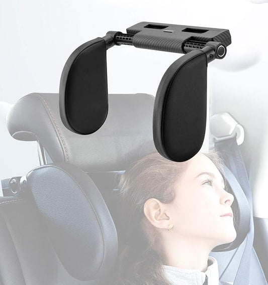 Car Seat Headrest Pillow, Adjustable Car Pillow Head Protection for Kids Sides Protect Neck Pillow Travel Pillow, Car Child Headrest Pillow Sleeping Travel Pillow (Black)