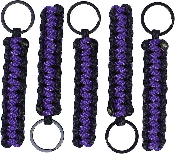 BubbasGarageTv - Large Heavy Duty Paracord Zipper Pulls (Purple)