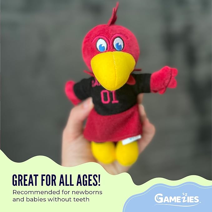Gamezies Baby Boy and Girl Silicone Pacifier with College Mascot Removable, Washable Plush Toy CPSIA Tested, BPA-Free 0-6 Months (South Carolina)