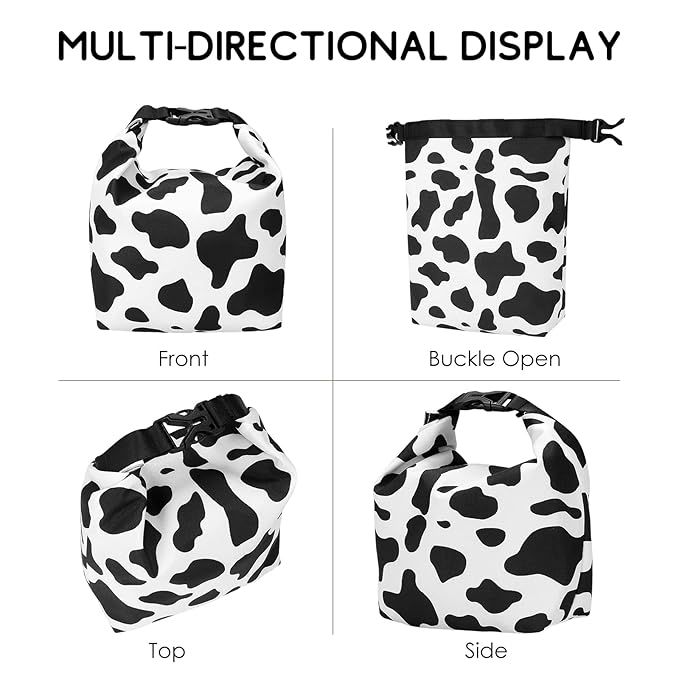 SONARIN Large Pacifier Bag with Buckle,Portable Waterproof Pacifier Holder Case Baby Dummy Case Soother Pod Lunch Bag Storage Bag for Holding Pacifiers Snacks Baby Bottles(Black & White)