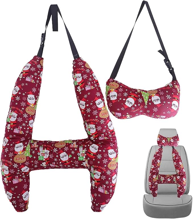 Generic Kids Car Seat Head Support H Shape Kids Neck Pillow - Kid Car Sleeping Head Support, 28x22in Car Travel Pillow with Headrest for Kids and Adults for Head, Neck, Arm Supports, Christmas