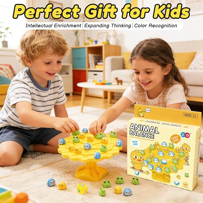 Duck Balance Game, Balance Board Game, Two-Player Duck Balanced Tree Board Game, Montessori Duck Balance Tree Educational Toys, Children Desktop Game Gift for Boys Girl (Duck)