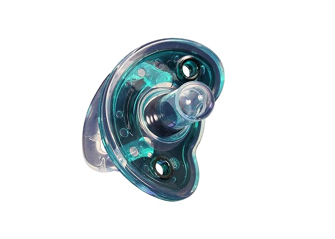 Sweetie Silicone Pacifier Refuser Soother 100% Silicone BPA Free 2 Count (Turquoise)