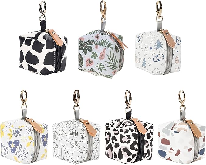 Waterproof Pacifier Case Key-Pod Holder PU Pacifier Holder Bag Pacifier Bag Pacifier Storage Container Holds 2 Pacifiers Pacifier Holder Case Waterproof Pacifier Case With Clip Pacifier Holder Bag