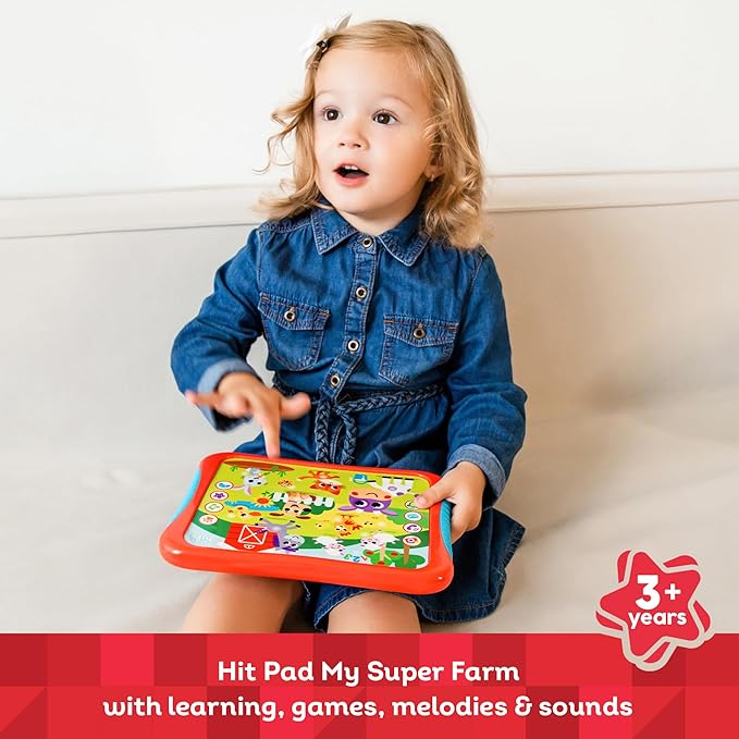 Kids Hits My Super Farm Hit Pad – Educational Musical Tablet Toy with Animal Sounds, Songs & Game Mode – Learning Toy for Toddlers Age 3+