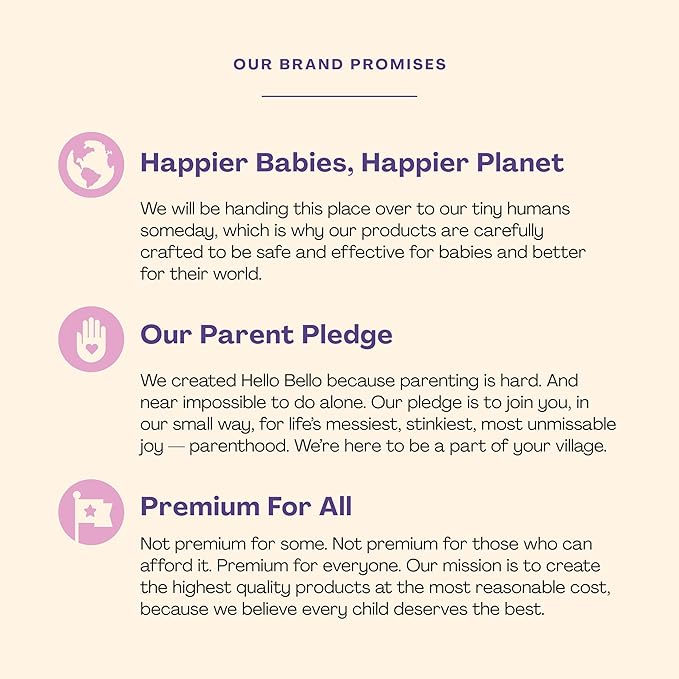 Hello Bello Premium Baby Lotion, Gentle Hypoallergenic Vegan Formula to Nourish and Moisturize, Sweet Cream Scent, 8.5 oz