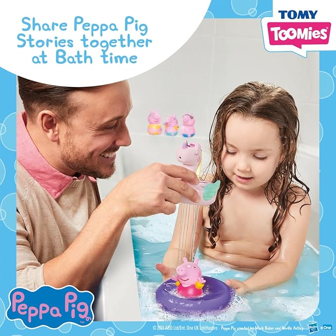 Tomy Toomies Peppa Pig Peppa’s House Bath Toy Playset – Bath Time Water Play Activity Center – Baby and Toddler Bath Toys for 18 Months and Up