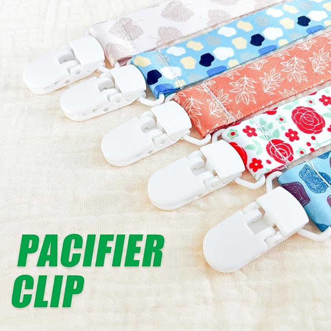 50Pcs Clips Holders Suspender Mitten Binky Clip for DIY Teething Blankets Bib Holder Suit for 20mm - 25mm Ribbon