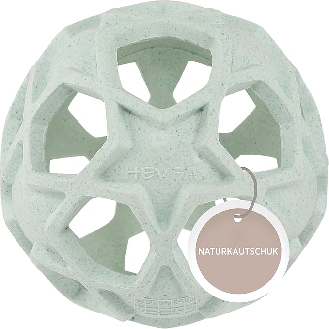 HEVEA Upcycled Star Ball Made from 100% Upcycled Natural Rubber Plant Based, Plastic-Free, Eco-Friendly, BPA-Free & FDA Approved