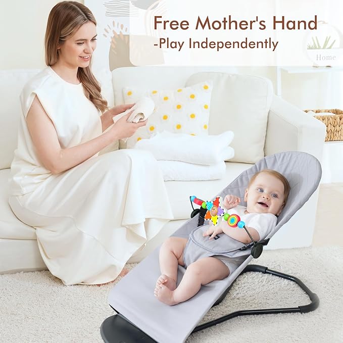 iGRATENS Baby Bjorn Bouncer Toy Bar, Toy for Baby Bouncer Soft & Bliss, Easy to Attach and Remove, Child-Friendly Materials, Exciting Design for Curious Babies, Pentagram