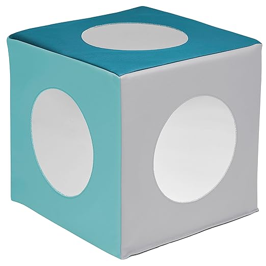 ECR4Kids SoftZone Mirror Activity and Sensory Play Cube, Baby Essentials, Contemporary