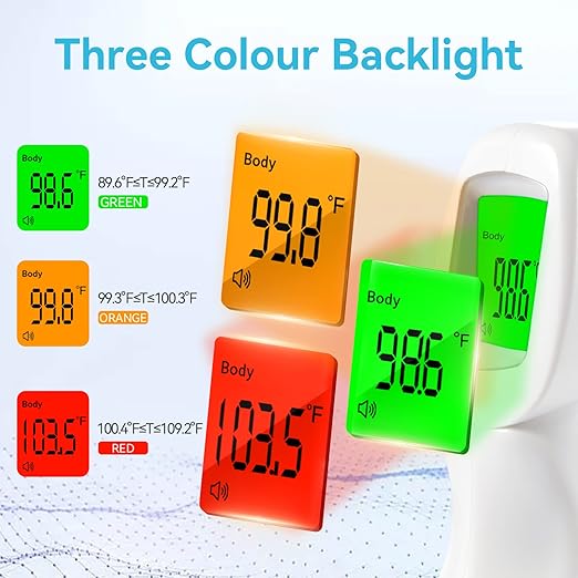 Value Bundle with Berrcom Digital Non Contact Infrared Forehead Thermometer JXB178 and Digital Thermometer DT007