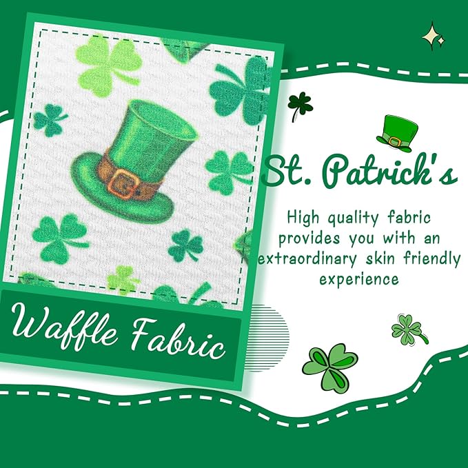 YanJie St Patricks Bows Headbands Shamrock Headbands Green Clover Newborn St. Patrick Top Hat Hair Bows Hair Accessories Gift