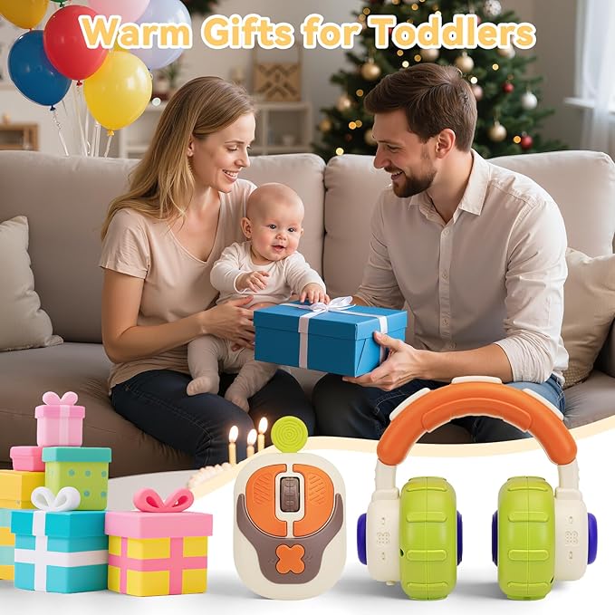Musical Toys for Babies 0-6 Months - 1 2 Year Old Toddlers Boy Girl Gifts with Light & Music Toys for 1 + Year Old, 1st Learning Educational Motor Skills Sensory Toy