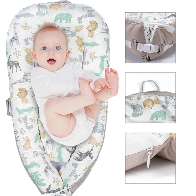 Cotton Baby Recliner Replacement Cover, Newborn Crib Cover Breathable Machine Washable
