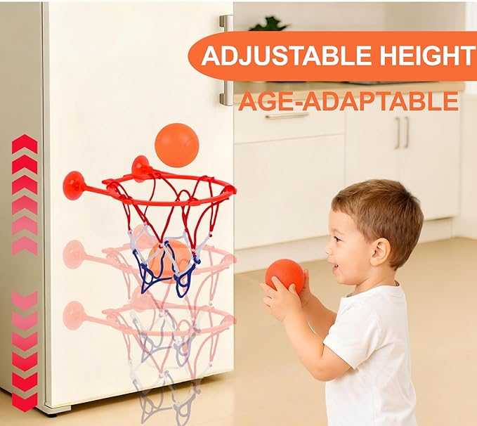 2,5or10 Bath Toys for Toddlers-Bathtub Basketball Hoop for Kids-Bath Toys Shower Toys for Kids Ages 3-8-Suction Cup Basketball Hoop & 2 Soft Balls Set for Boys Girls (2)