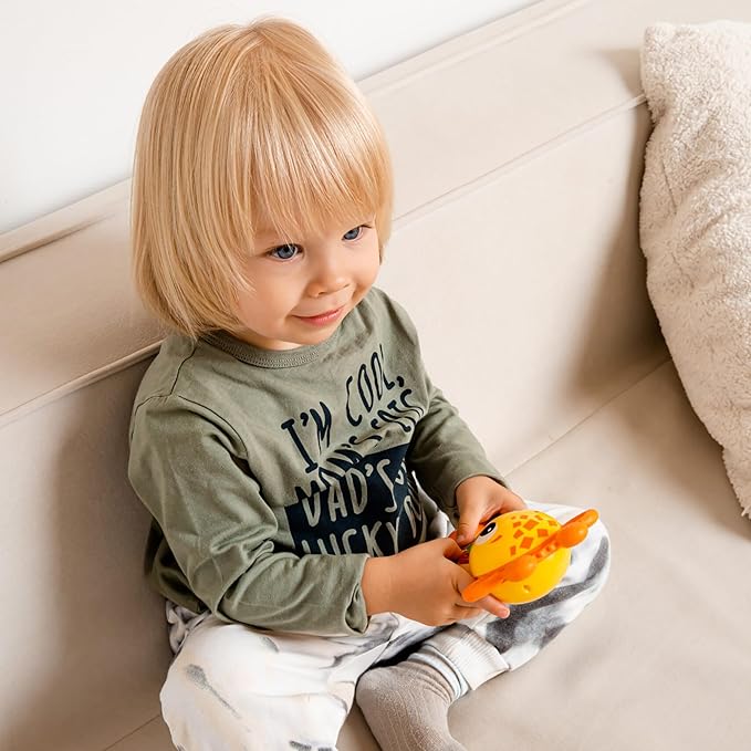Kids Hits Babykins Moose Interactive Toy: Spark Joy and Learning for Kids 2 Years and Up - Bright Lights, Playful Tunes, and Educational Fun! (Yellow)