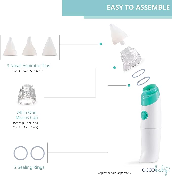 OCCObaby Battery Nasal Aspirator Accessory Kit - OCCObaby Nose Sucker Replacement Kit