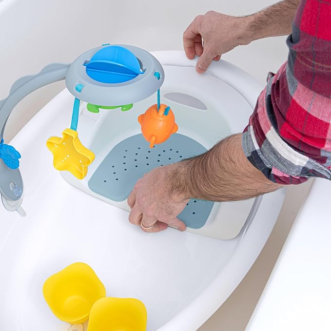 Ingenuity Gentle Support Multi-Stage Tub With Toys, Newborn to Toddler, Adjustable Full Coverage Sling, Supportive Seat, 0M+
