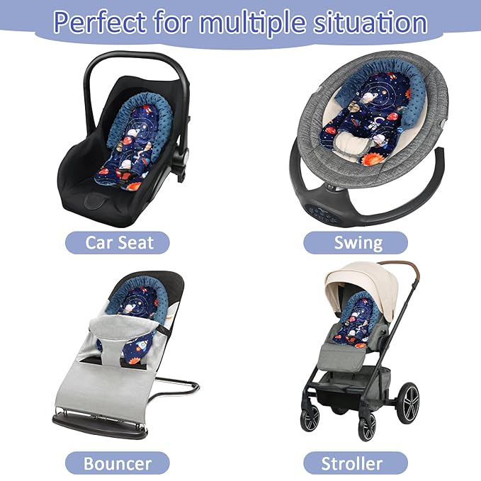 Baby Head Support and Strap Cover for Car Seat, Car Seat Covers for Babies