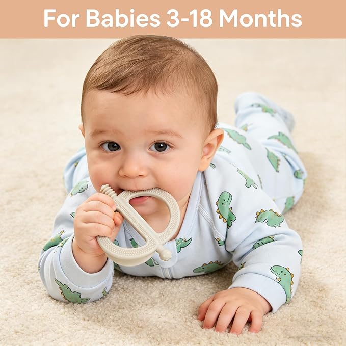 YAPROMO Silicone Teether Toys for 0-36 Months Babies, Teether Tubes for Teething Pain Relief - Anti-Choking Straw Tube Design, Sensory Teething Toys for Infants & Toddlers