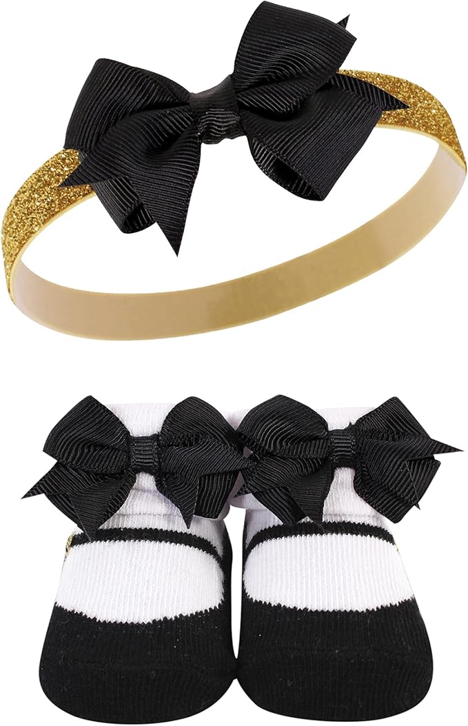 Hudson Baby Girl's Headband and Socks Giftset