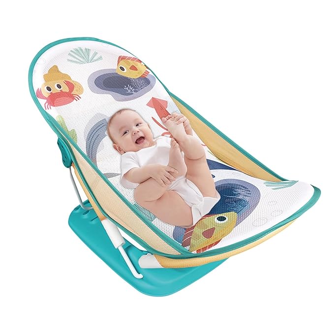 Foldable Toddler Bather - Bathtub Foldable Toddler Bath Bather Seat | Foldable Baby Bather with Bath Stand | Toddler Folding Shower Rack for Bathtub Counter Sink Bathroom