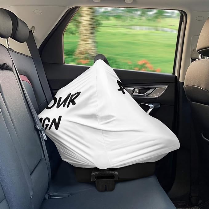GIFTPUZZ Custom Nursing Cover for Breastfeeding Car Seat Covers for Babies Blocks Sunlight Ultra-Soft Car Seat Canopy Breathable Multipurpose Design Light Blanket Stroller Cover