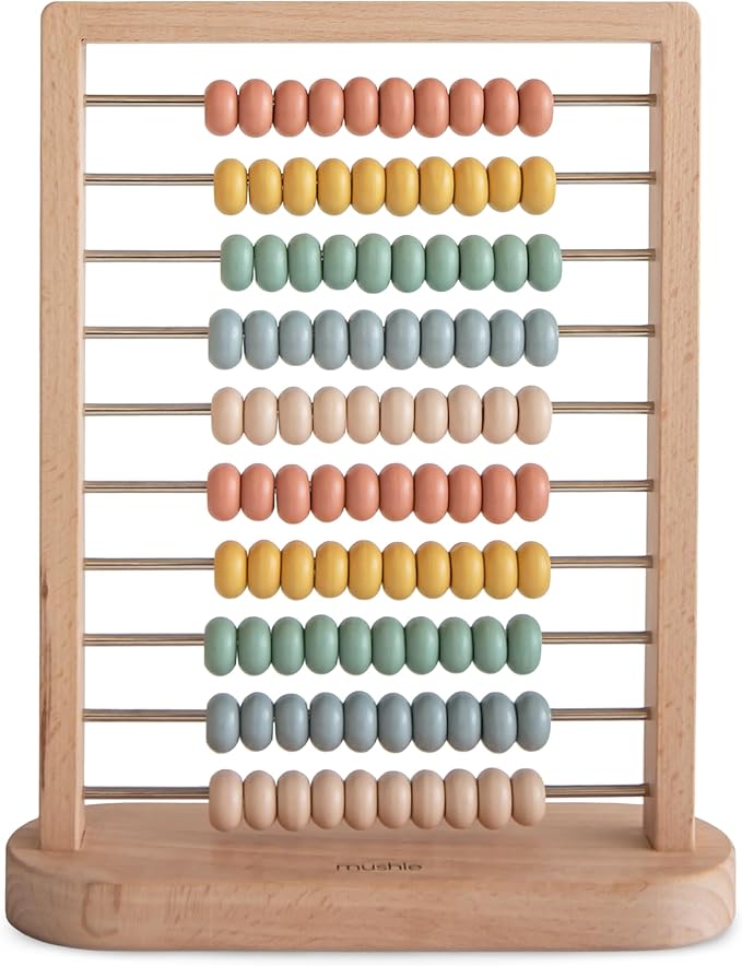 mushie Wooden Abacus | Kids 2 Years+ | Preschool Educational & Toddler Montessori Toy
