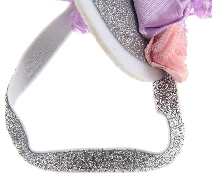 Nishine Baby Elastic Glitter Unicorn Horn Headband Children Unicorn Party Supplies Cosplay Gift