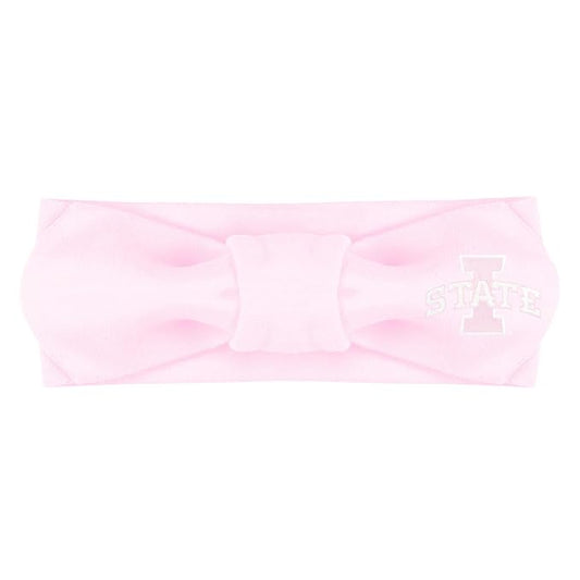 Creative Knitwear Iowa State Cyclones Infant Girls Pink Solid Hair Knot Headband Embroidered Logo - Size Newborn - 4T