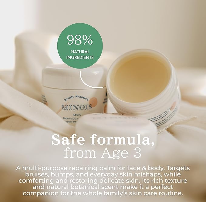 MINOIS Magic Balm for Kids with Arnica, Calendula & Botanical Actives - Soothes Bumps, Bruises & Dry Skin - 98% Natural Ingredients - Safe for Ages 3+