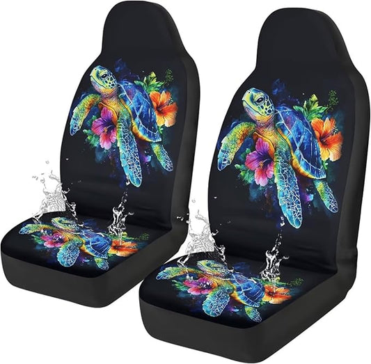 Turtle Car Front Seat Covers Waterproof Breathable Front Seat Cover Auto Interior Accessories 2 Pcs Set Protection Interior Accessories Universal Fit Most Cars