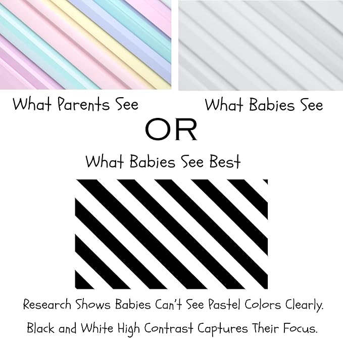 Baby Tummy Time Mat – High Contrast Black White Red Sensory Play Blanket for Newborn Visual Development, Infant Floor Play Area with Sherpa Backing, 50” x 60”
