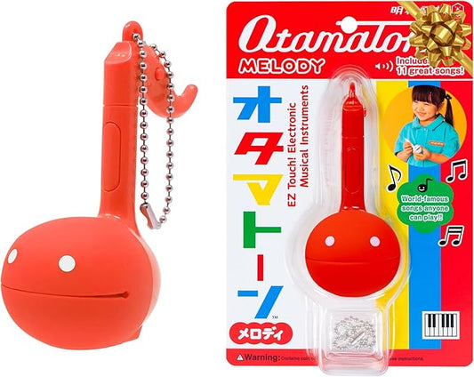 Otamatone Melody Series Japanese Electronic [Mini Size] Musical Toy [11 Pre-Programmed Songs] Portable Synthesizer from Japan by Maywa Denki [English Instruction], Red