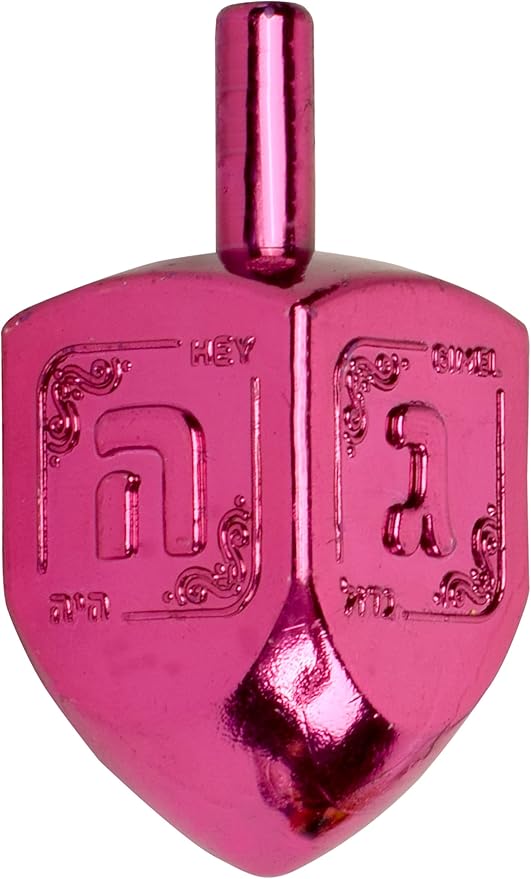 Izzy 'n' Dizzy Hanukkah Multicolor Metallic Dreidel (Pack of 10) - Medium