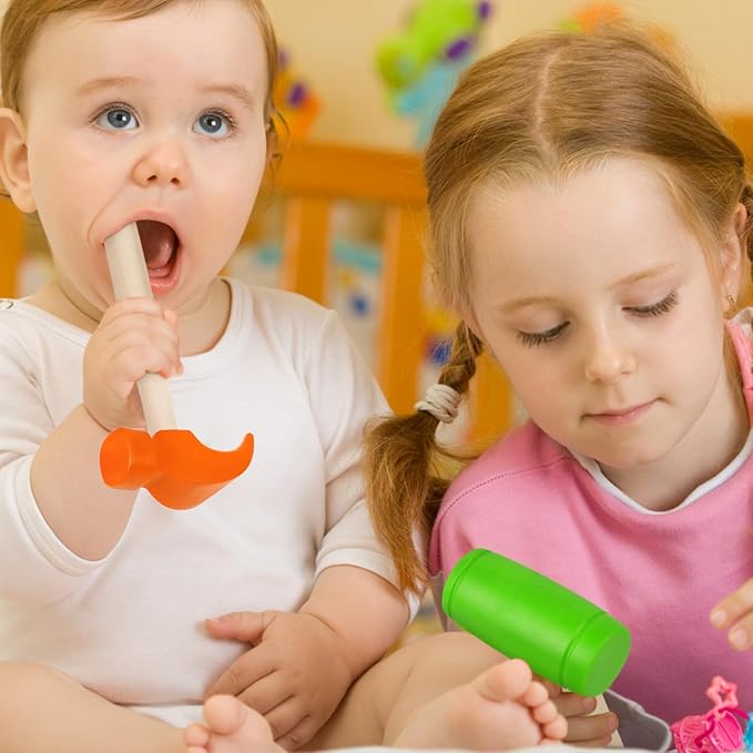 2pcs Toy Hammer Simulation Wooden Hammers Small Plastic Toddler Claw Hammer Portable Kids Maintenance Tools Toys Pretend Fake Mallet Hammers for Boys Girls