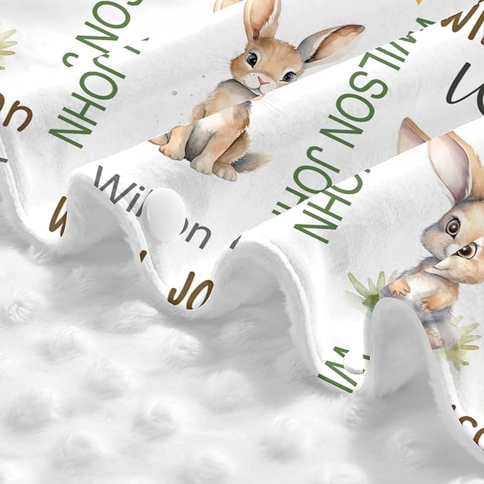Personalized Winter Car Seat Covers for Babies with Name Rabbit Minky Baby Car Seat Cover for Boys Girls Custom Infant Carseat Covers Baby Blanket Nursing Cover Breastfeeding Scarf