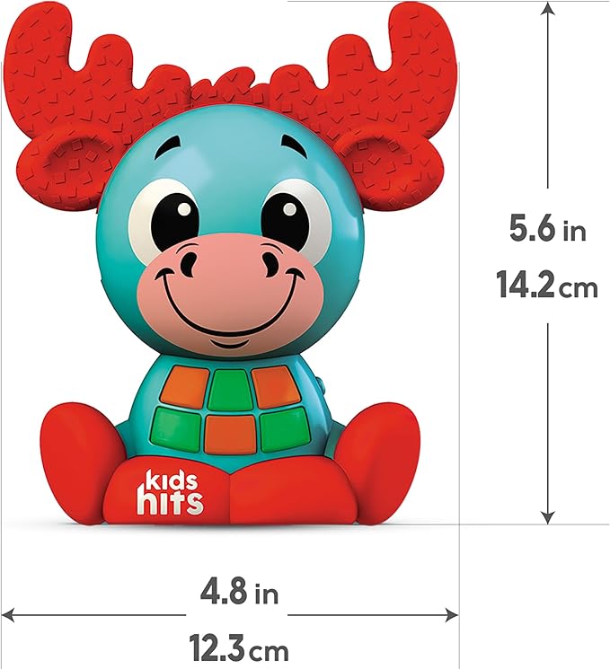 Kids Hits Babykins Moose Interactive Toy: Spark Joy and Learning for Kids 2 Years and Up - Bright Lights, Playful Tunes, and Educational Fun!