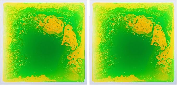 Art3d 2-Pack Non-Toxic Children Play & Exercise Mat - Puzzle Play Mat for Kids, Toddlers or Baby, 11.8" x 11.8" Green-Yellow
