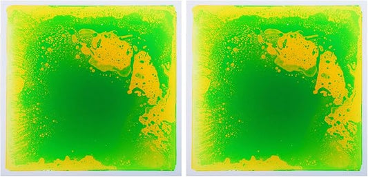 Art3d 2-Pack Non-Toxic Children Play & Exercise Mat - Puzzle Play Mat for Kids, Toddlers or Baby, 11.8" x 11.8" Green-Yellow