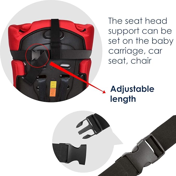 Baby Carseat Head Support Car Seat Head Band Strap Headrest Stroller Car Seat Sleeping Head Support for Toddler Child Children Kids Infant (Yellow)