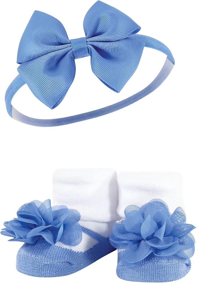 Hudson Baby Girl's Headband and Socks Giftset