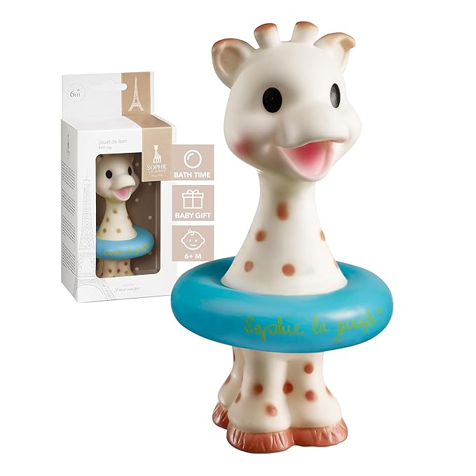 Sophie la girafe | Bath Toy | Colors May Vary (Blue or Yellow) | Fun Toy That Floats & Sprays Water When Pressed