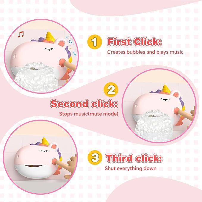 Bath Toys, Bath Bubble Machine Toddler Bath Toys for Kids Ages 1-3 4-8, Interactive Bathtub Shower Water Toys Bubble Maker with Music Christmas Birthday Gifts for Boys Girls