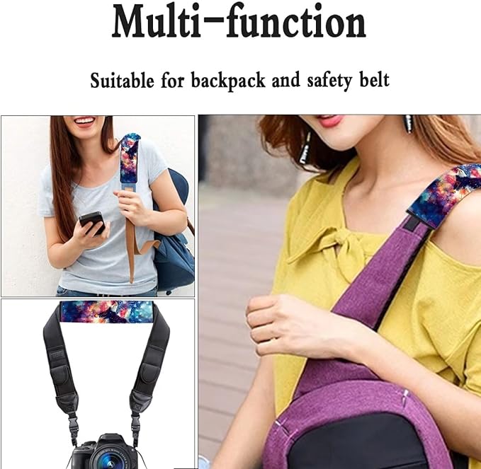 AFPANQZ USA Eagle Flag Car Seat Belt Pads Covers Harness Vehicle for Adults Kids 1 Pair/Set Safety Seatbelt Cushion Pad Cute Shoulder Straps Pads for Bags
