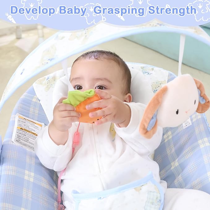 Baby Bouncer, Infants Bouncy Seat with Music and Vibrations,Portable Baby Rocker for Newborns Indoor Outdoor Use 0-6 Months Up to 20 lbs