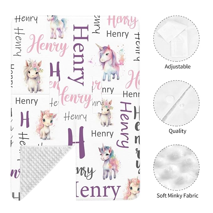Personalized Baby Car Seat Cover Custom Name CarSeat Canopy Customized Horse Newborn Nursing Breastfeeding Cover Minky Baby Blanket Infant Car Seat Canopies for Baby Girls Boys