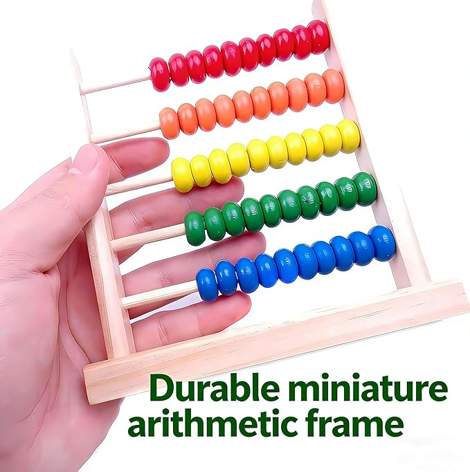 Miniature Counting Frame,5 Rows,Learning Mathematics Abacus